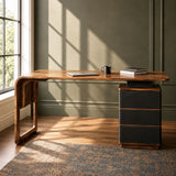 Manor Wooden Home Office Working Desk - Office Desk - Gharaana