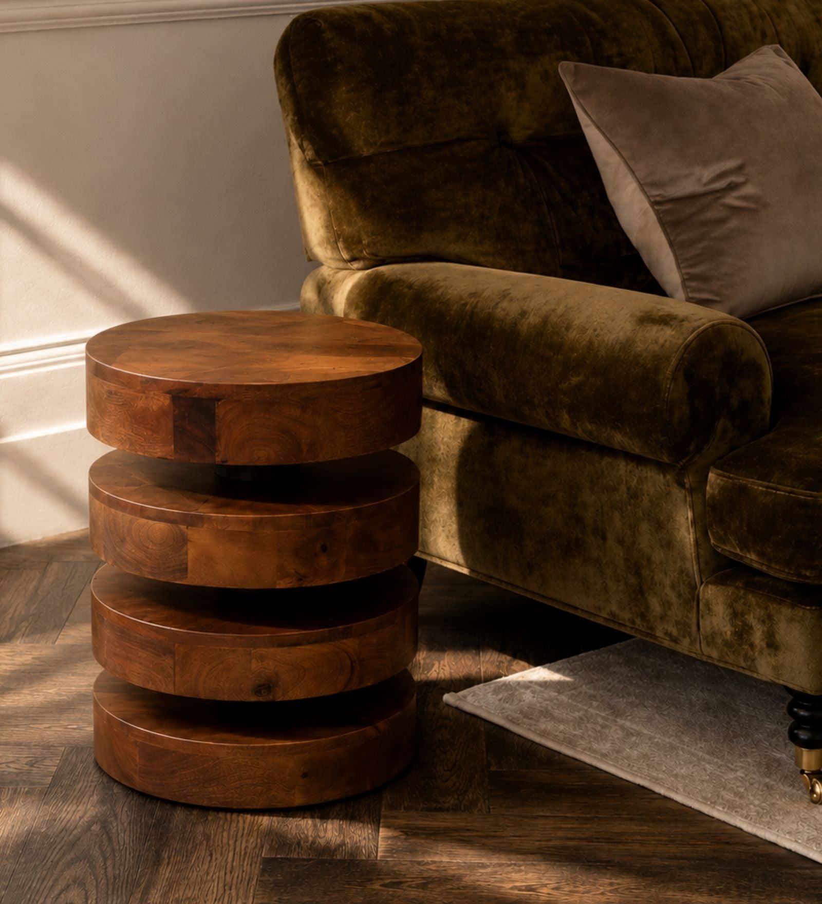 Tulum Wooden Side Table - Side Tables - Gharaana