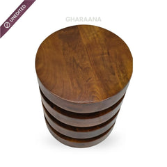 Tulum Wooden Side Table - Side Tables - Gharaana