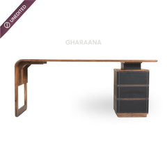 Manor Wooden Home Office Working Desk - Office Desk - Gharaana