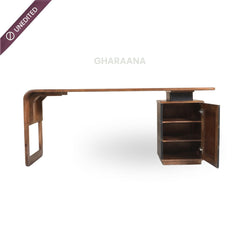 Manor Wooden Home Office Working Desk - Office Desk - Gharaana