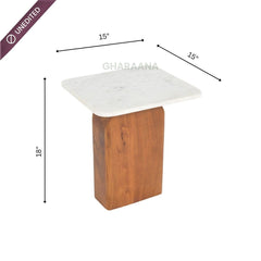 Ohana Wooden Side Table - Side Tables - Gharaana