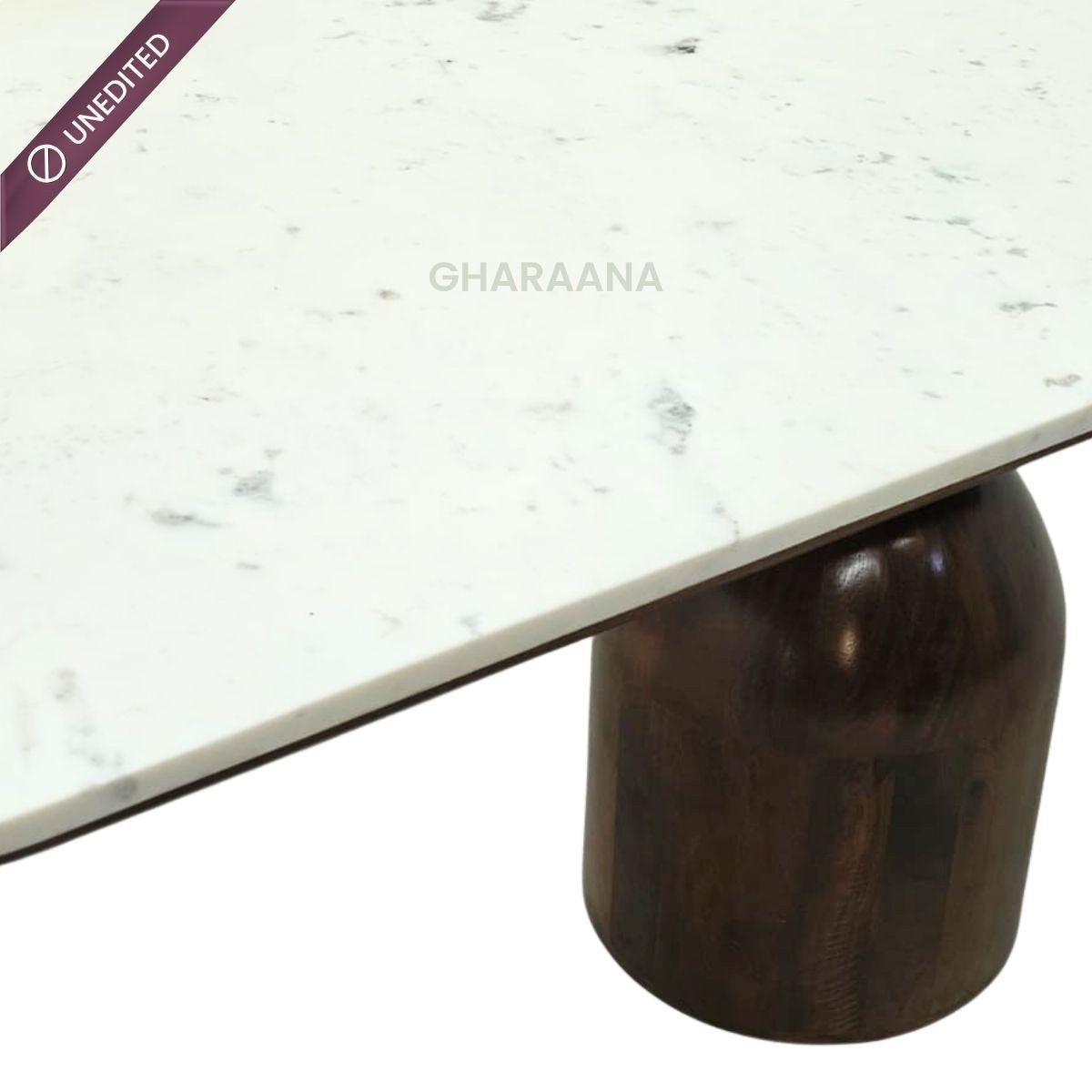 Adhira Marble - Top Wooden Dining Table Set - Dining Set - Gharaana