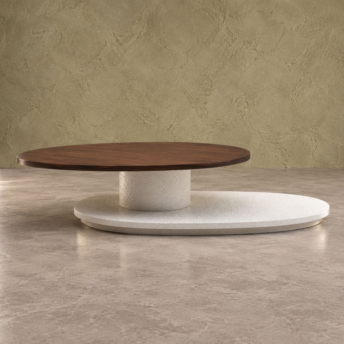 Swivel Rotating 2-Tier Solid Wood Centre Table - Centre Tables - Gharaana