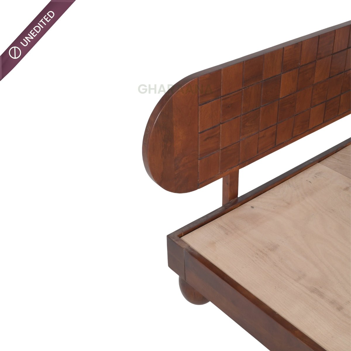 Isha 100% Solid Wood Bed with Bedside Tables - Beds - Gharaana