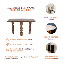 Ohm Wooden Console Table - Console Tables - Gharaana