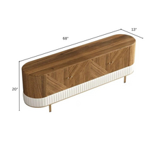 Crema Wooden 6FT TV Console