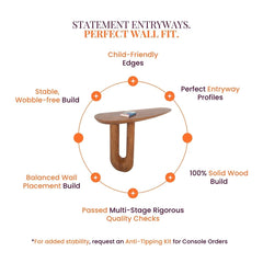 Avira Wooden Console Table - Console Tables - Gharaana