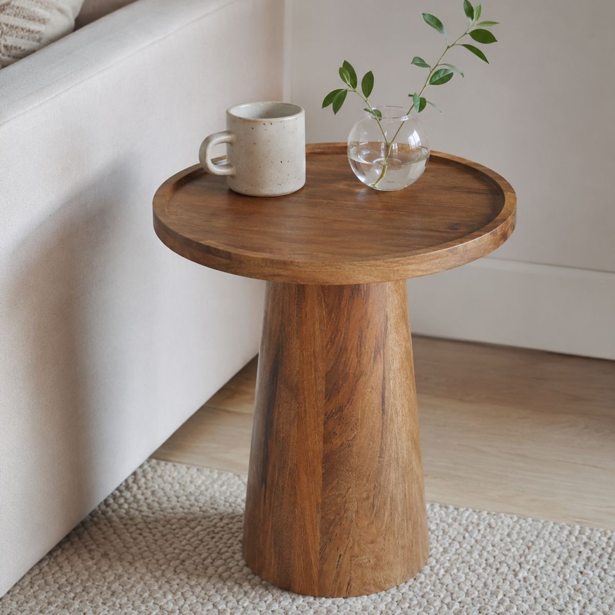 Spectra Wooden Side Table - Side Tables - Gharaana