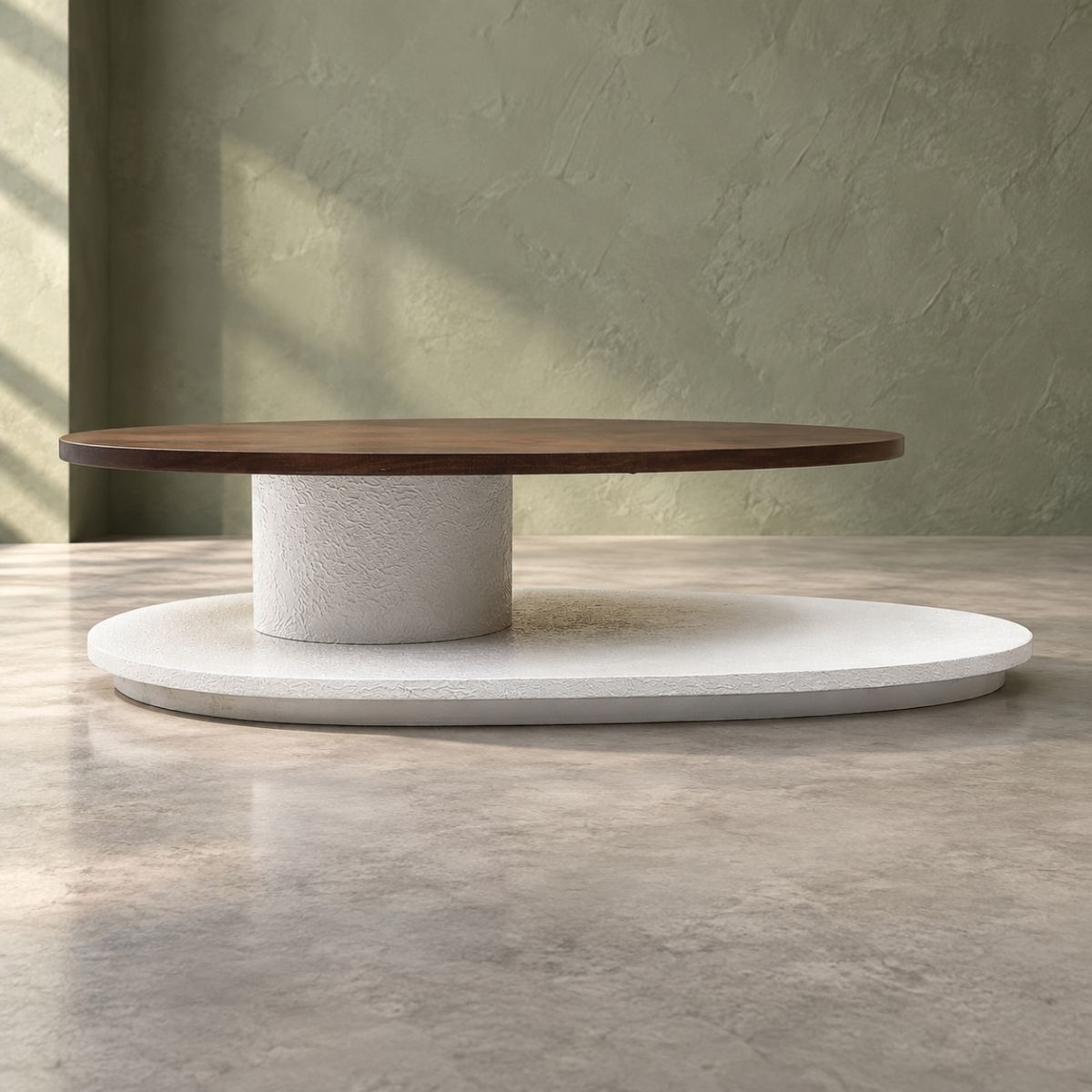Swivel Rotating 2-Tier Solid Wood Centre Table - Centre Tables - Gharaana