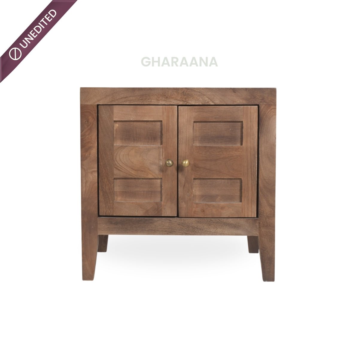 Isha 100% Solid Wood Bed with Bedside Tables - Beds - Gharaana
