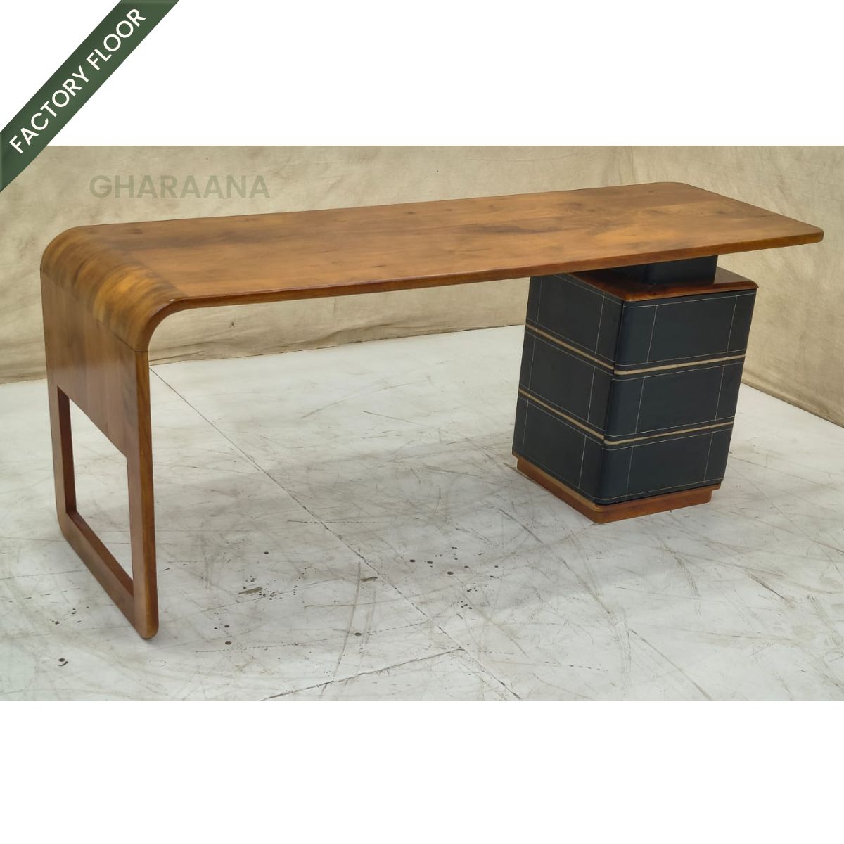 Manor Wooden Home Office Working Desk - Office Desk - Gharaana