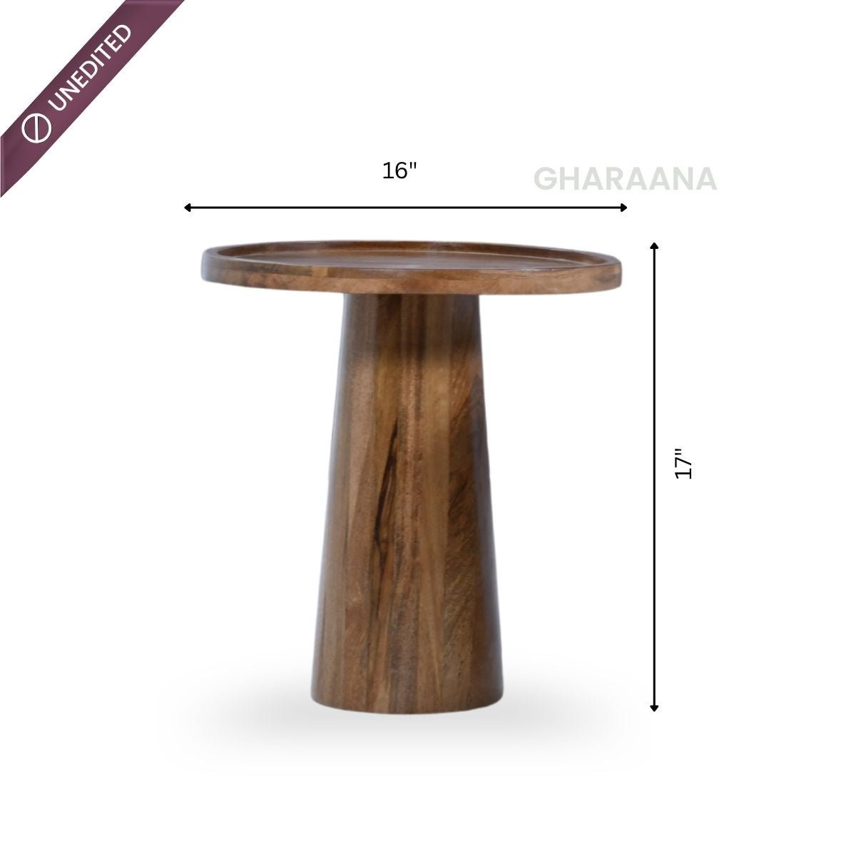 Spectra Wooden Side Table - Side Tables - Gharaana