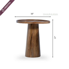 Spectra Wooden Side Table - Side Tables - Gharaana