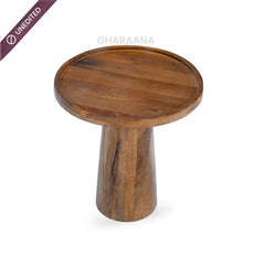 Spectra Wooden Side Table - Side Tables - Gharaana