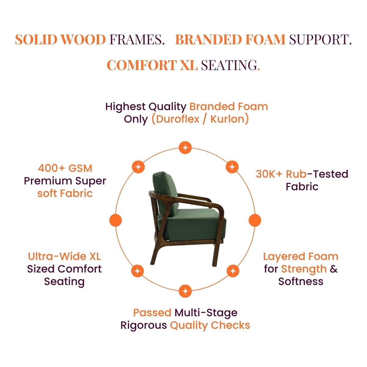 Taj Plush Armchair - Armchairs - Gharaana