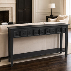 Ella Wooden Console Table_Noir Black - Console Tables - Gharaana