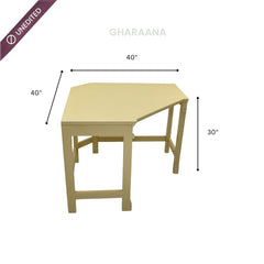 Arc Wooden Workstation Desk - Office Desk - Gharaana