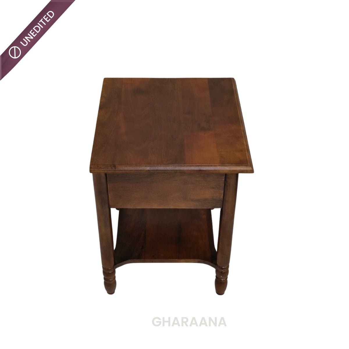 Lavanya Wooden Bedside Table - Bedsides - Gharaana