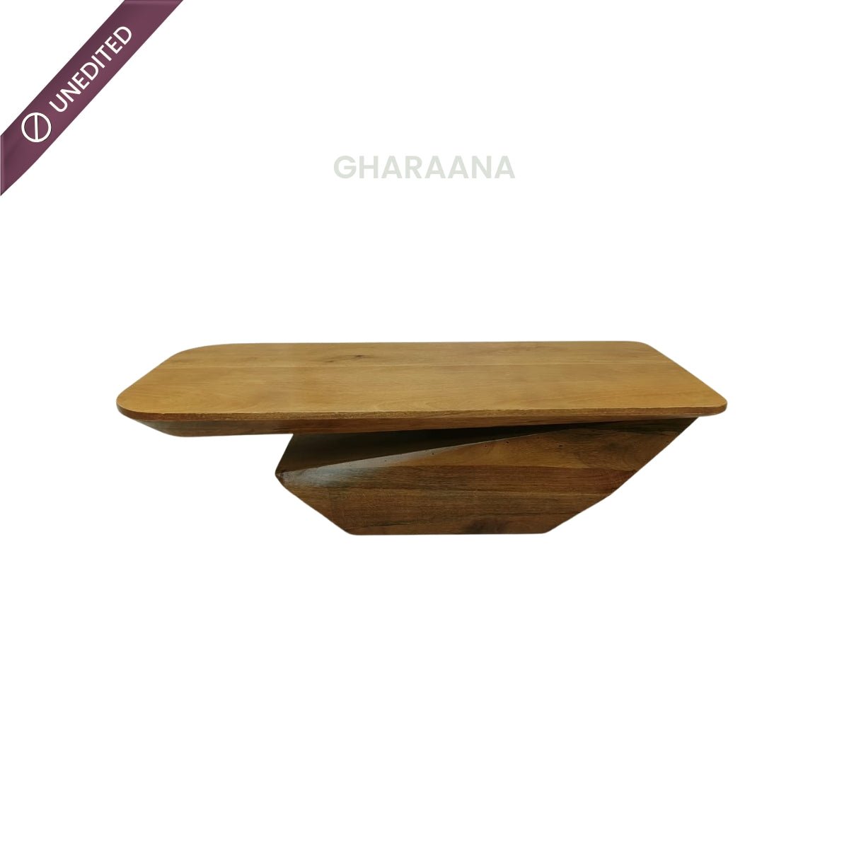 Gravity Modern Solid Wood Coffee Table - Large - Centre Tables - Gharaana