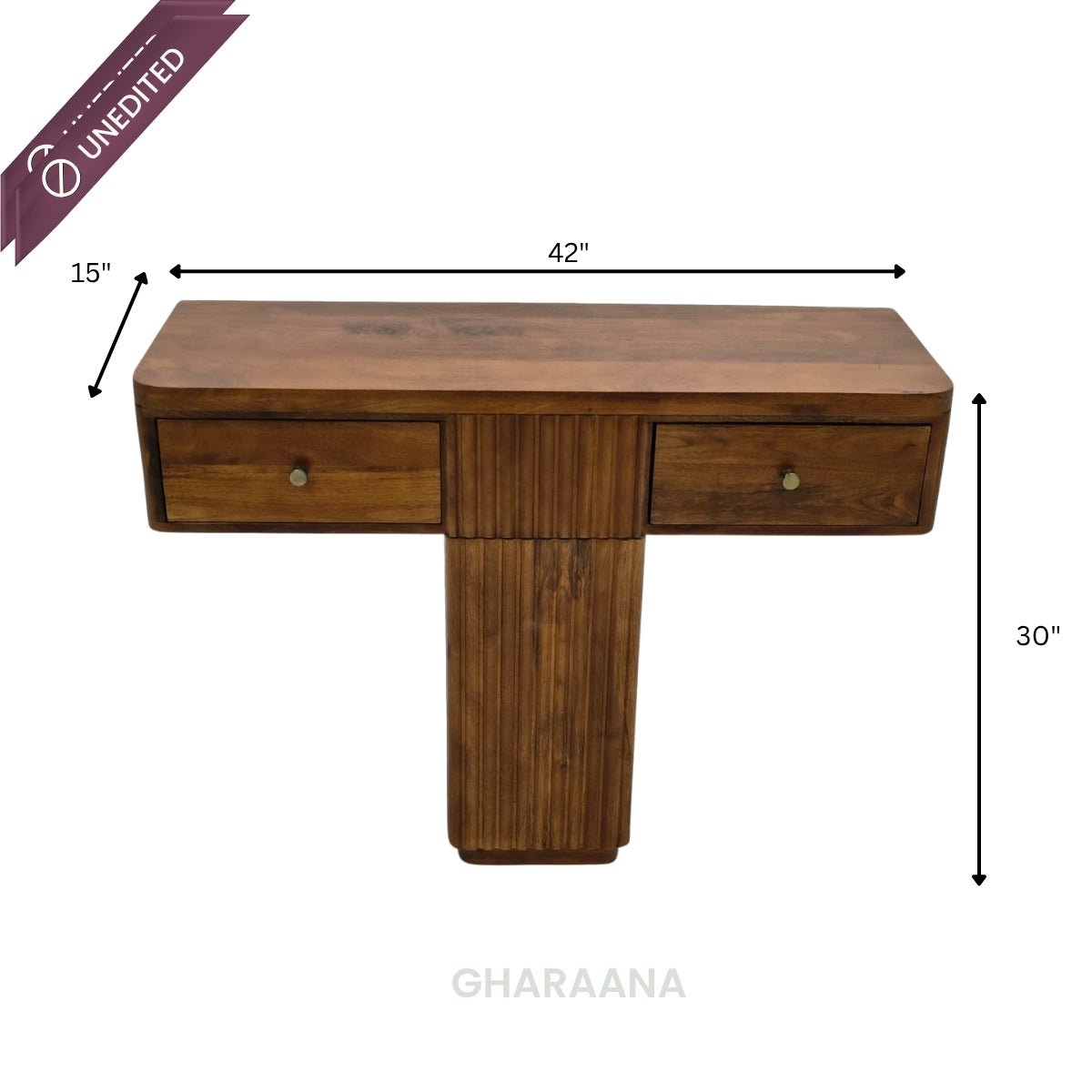 Mehr Wooden Console Table - Console Tables - Gharaana