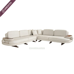 Monarch Wooden Upholstered L-Shaped Sofa Set (Left Aligment)