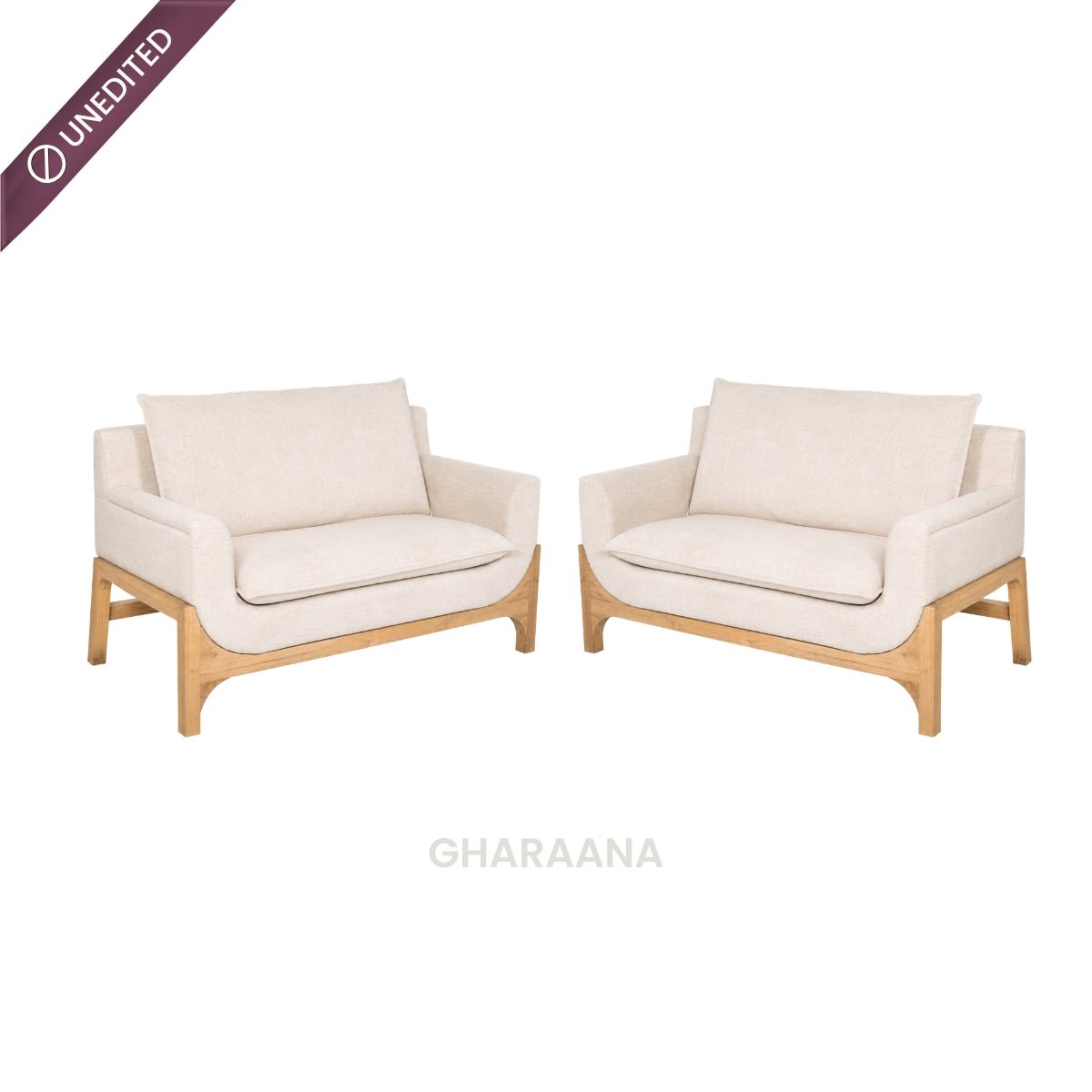Raya Custom Wooden Upholstered Sofa - Sofas - Gharaana