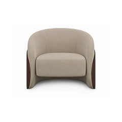 Capri Wooden Plush Armchair - Armchairs - Gharaana