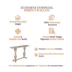 Ser Wooden Console Table - Console Tables - Gharaana