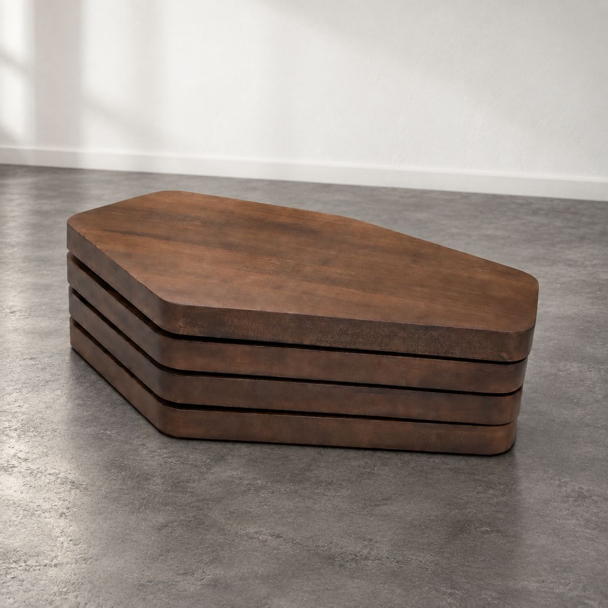 Wind Rotating 4-Tier Solid Wood Centre Table - Centre Tables - Gharaana