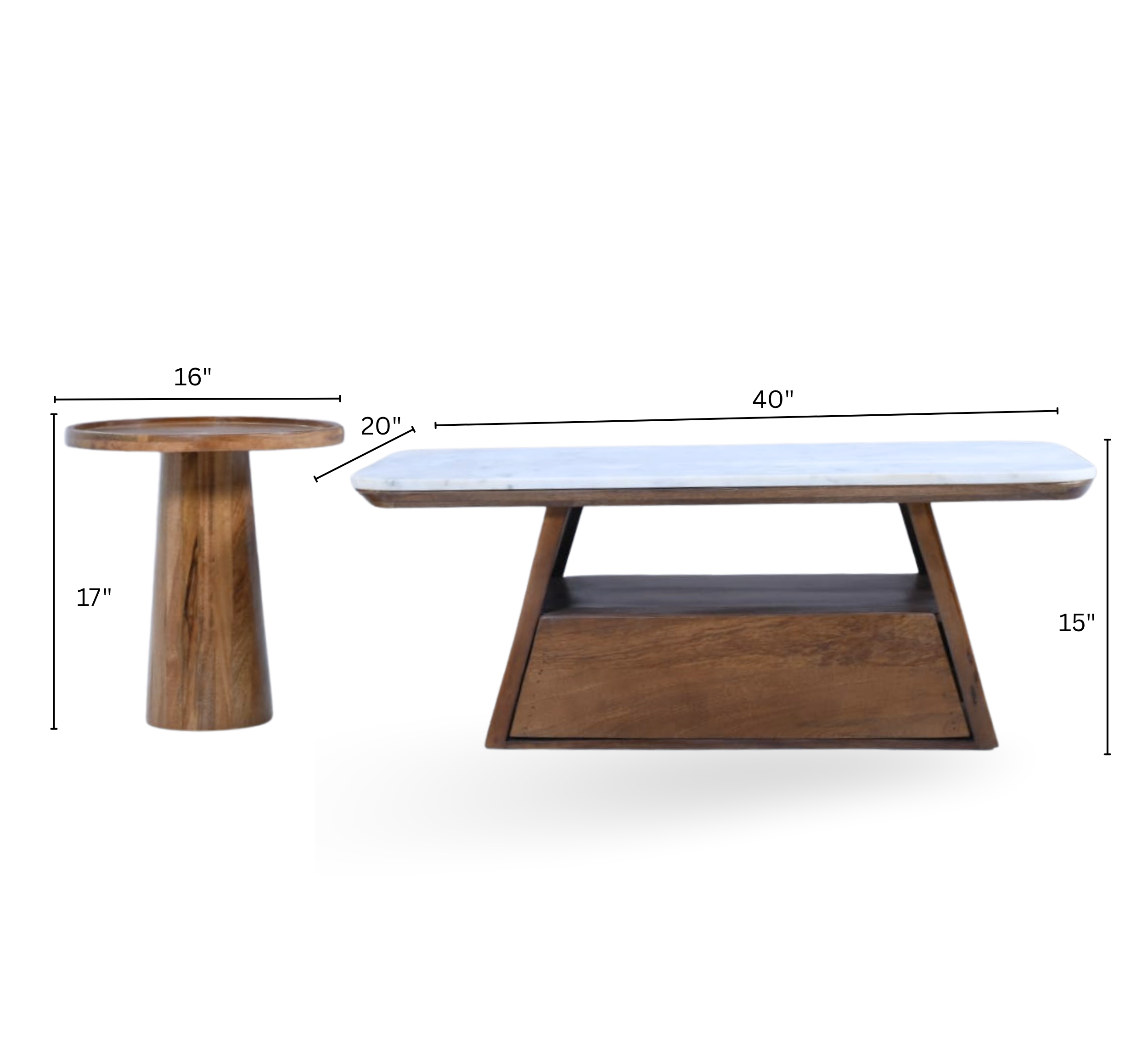 Spectra Wooden Nesting Centre Tables