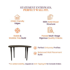 Halo Wooden Console Table - Console Tables - Gharaana