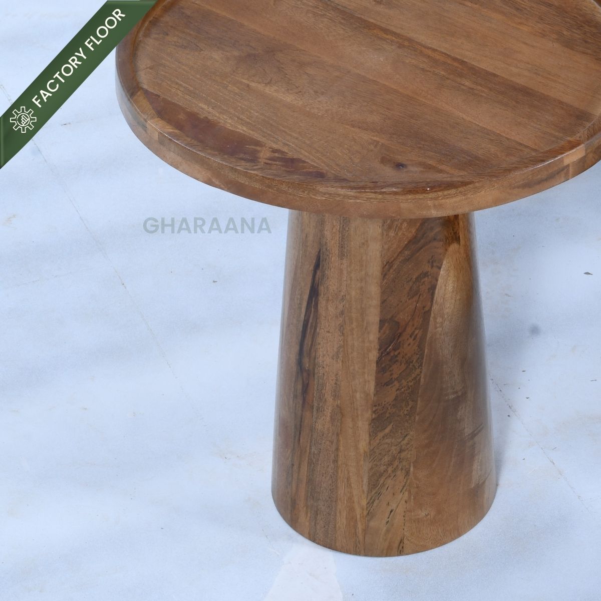 Spectra Wooden Side Table - Side Tables - Gharaana