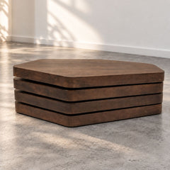 Wind Rotating 4-Tier Solid Wood Centre Table - Centre Tables - Gharaana