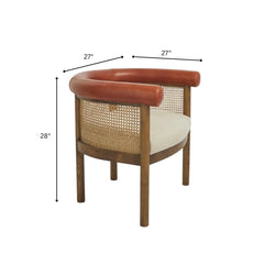 Maria Wooden Plush Armchair - Armchairs - Gharaana