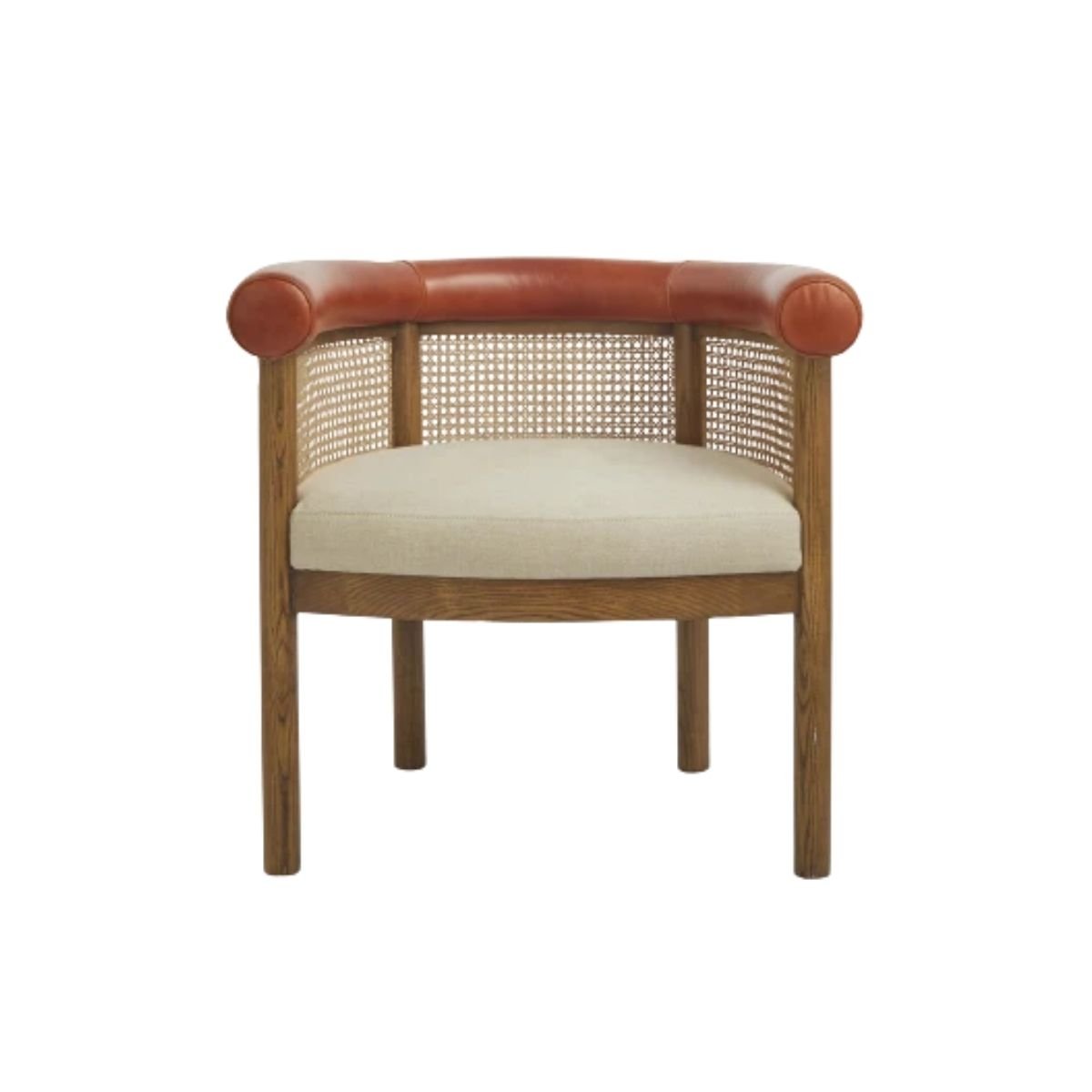 Maria Wooden Plush Armchair - Armchairs - Gharaana