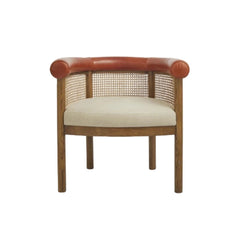 Maria Wooden Plush Armchair - Armchairs - Gharaana