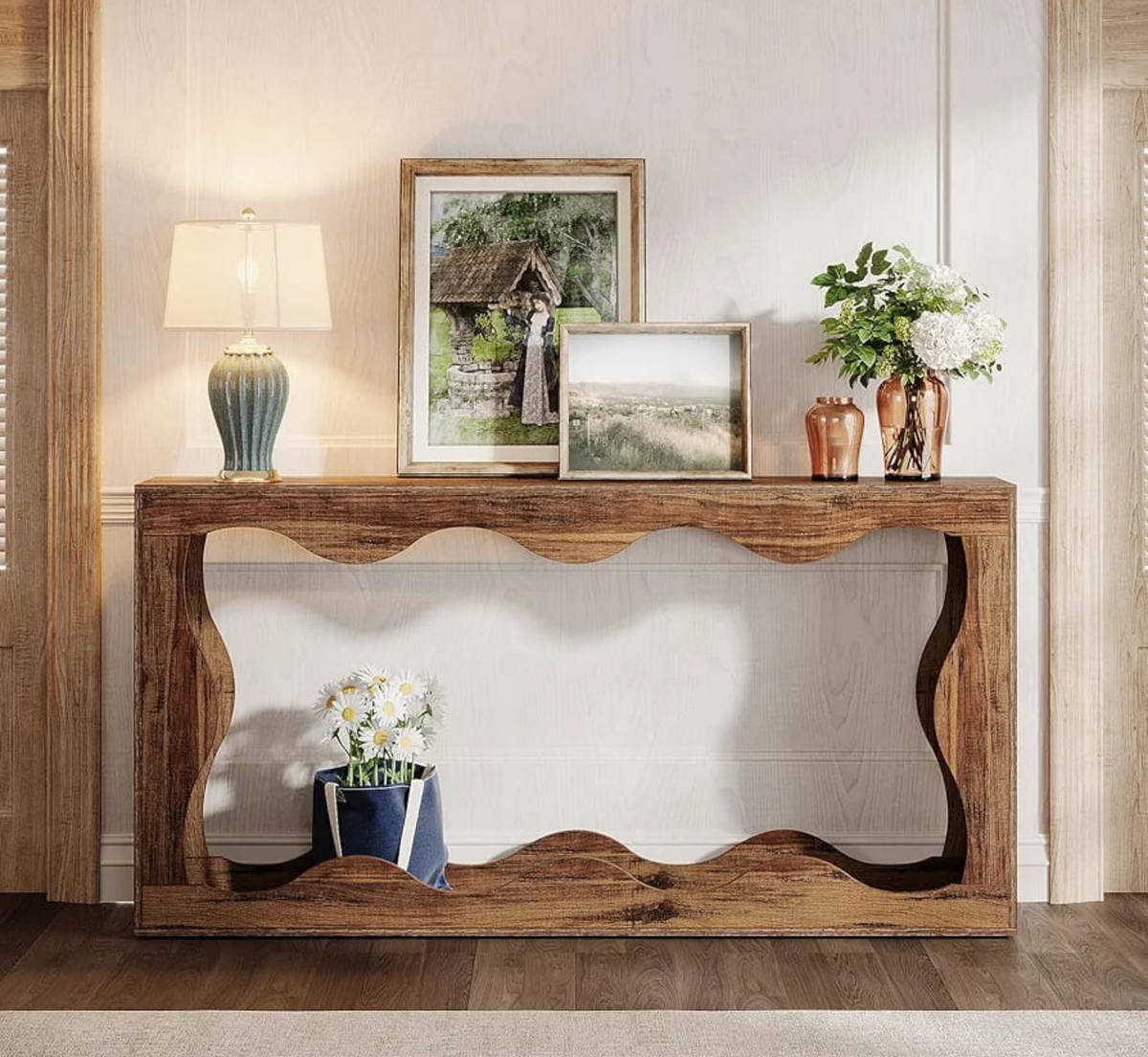 Wiggle Wooden Console Table