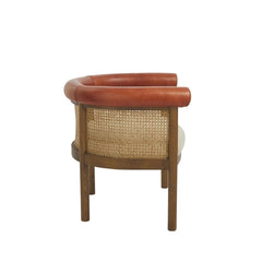 Maria Wooden Plush Armchair - Armchairs - Gharaana