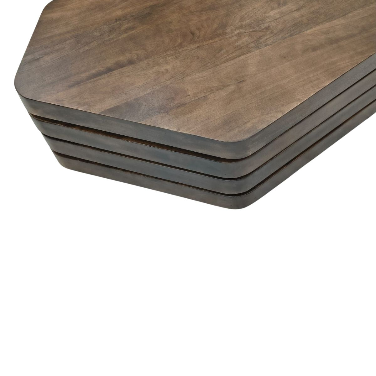Wind Rotating 4-Tier Solid Wood Centre Table - Centre Tables - Gharaana