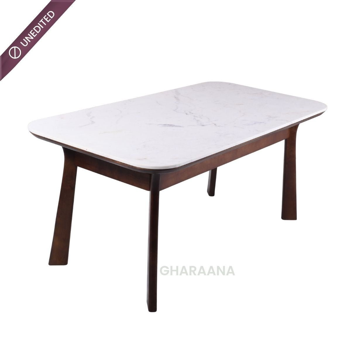 Panache Marble - Top Wooden Dining Table Set - Dining Set - Gharaana