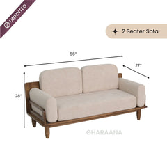 Cara Custom Wooden Upholstered Sofa & Daybed - Sofas - Gharaana