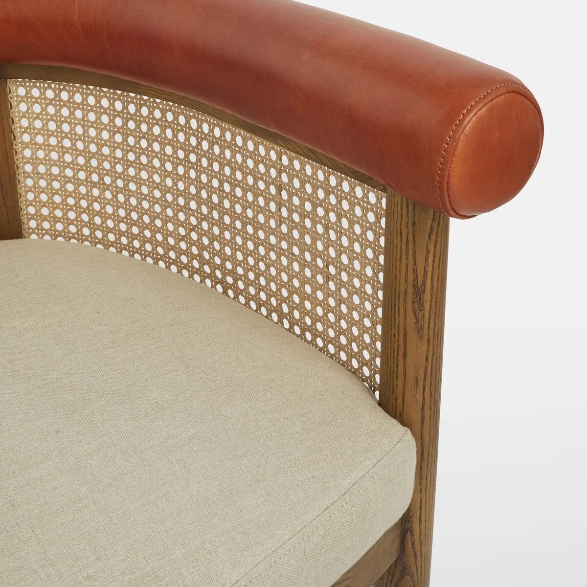 Maria Wooden Plush Armchair - Armchairs - Gharaana