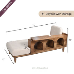 Cara Custom Wooden Upholstered Sofa & Daybed - Sofas - Gharaana