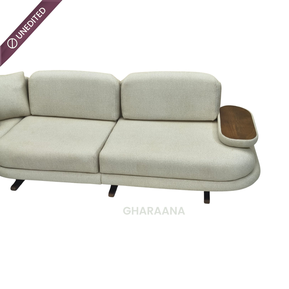 Monarch Wooden Upholstered L-Shaped Sofa Set (Left Aligment)