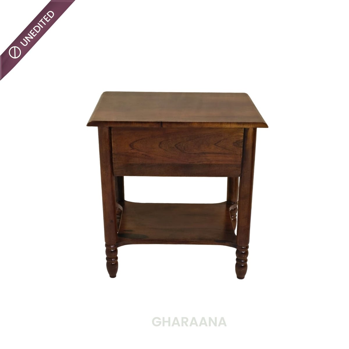 Lavanya Wooden Bedside Table - Bedsides - Gharaana