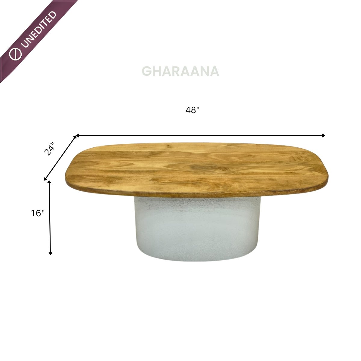 Jasper Stone Finish Coffee Table - Centre Tables - Gharaana