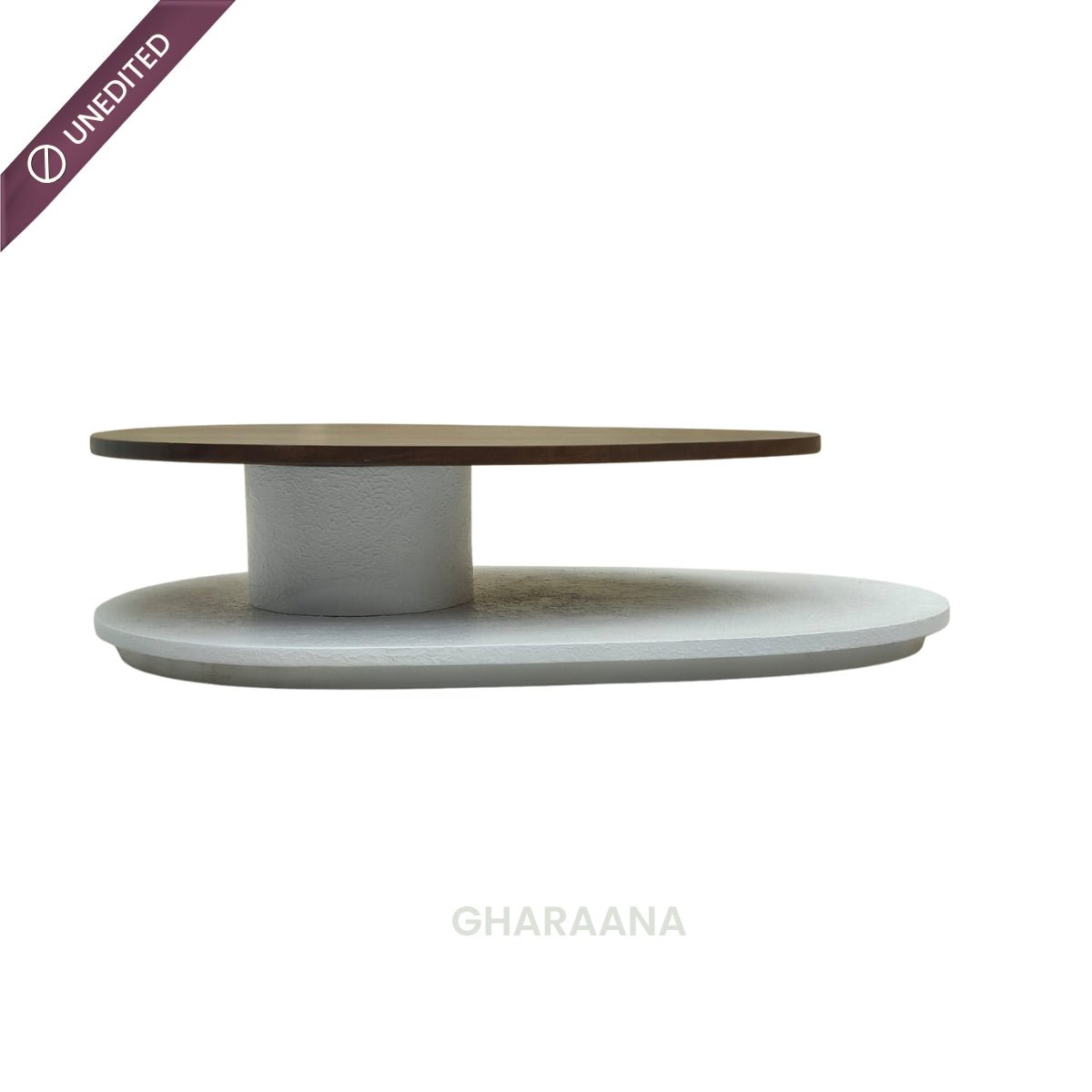 Swivel Rotating 2-Tier Solid Wood Centre Table - Centre Tables - Gharaana