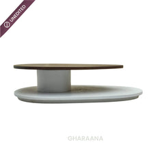 Swivel Rotating 2-Tier Solid Wood Centre Table - Centre Tables - Gharaana