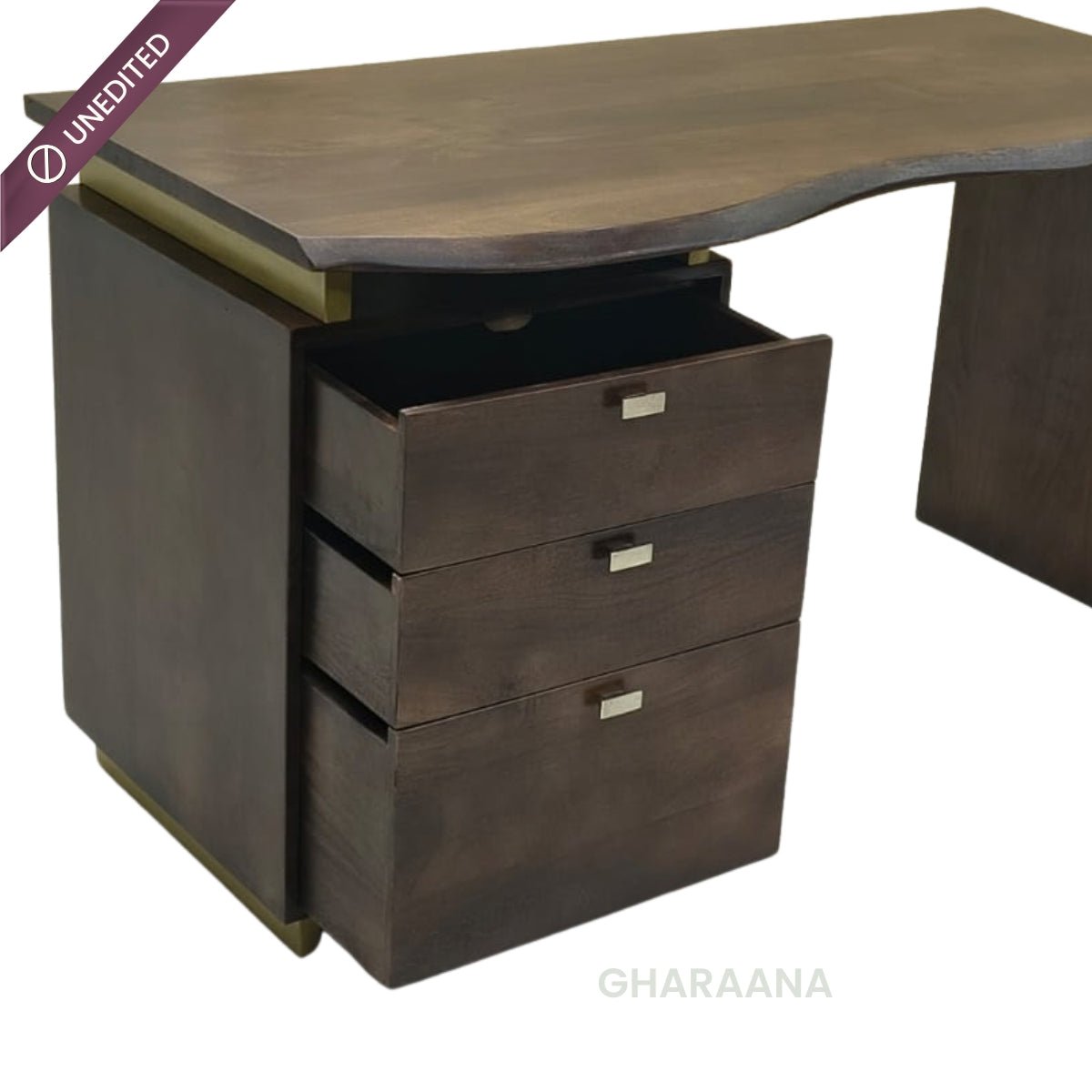 Nook Wooden Storage Table - Office Desk - Gharaana
